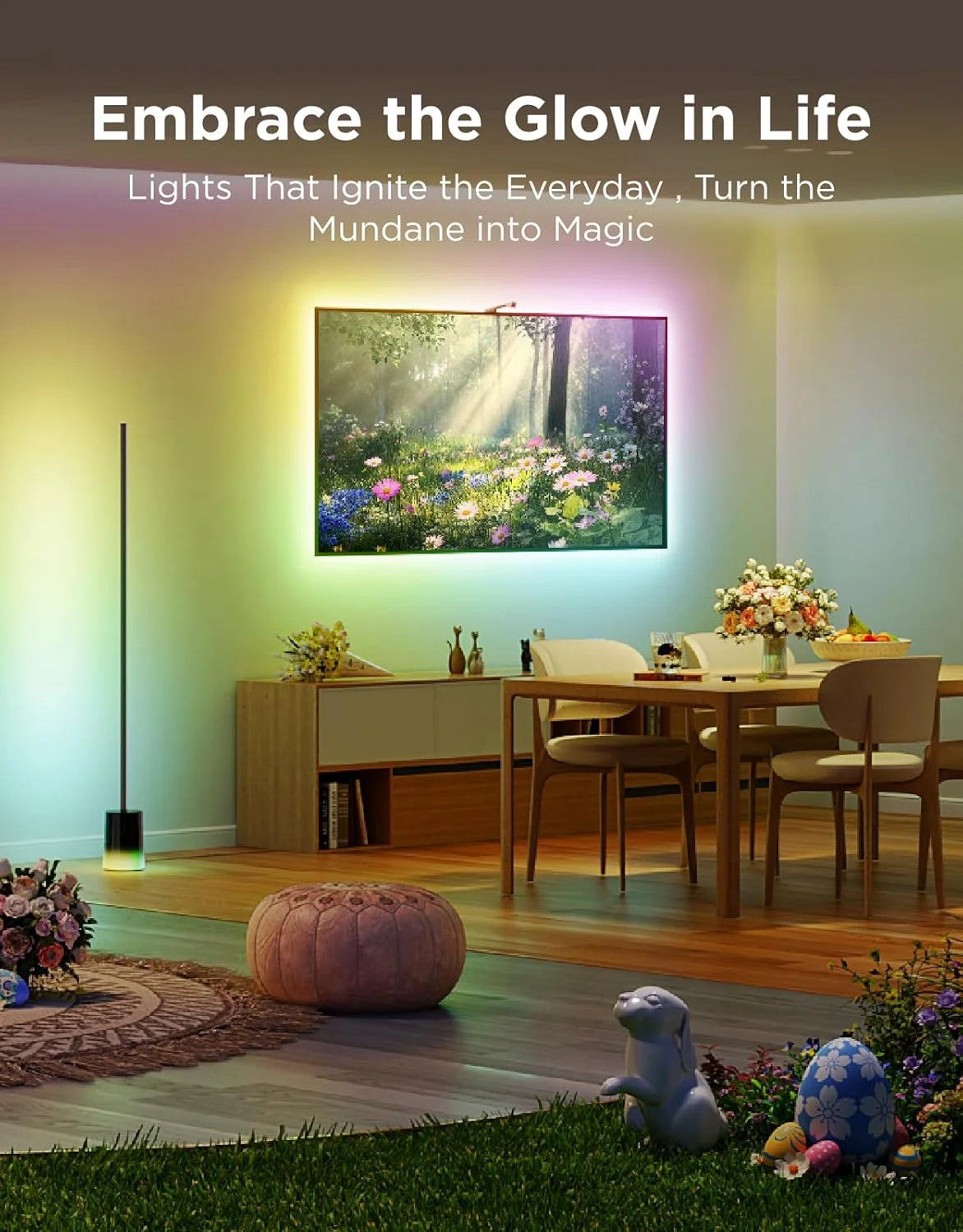 Govee Floor Lamp 2, RGBIC Smart Floor Lamp for Living Room, Bedroom