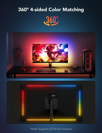 Govee Gaming Light for Monitor G1, RGBIC LED Backlight for 27-34 Inch PC
