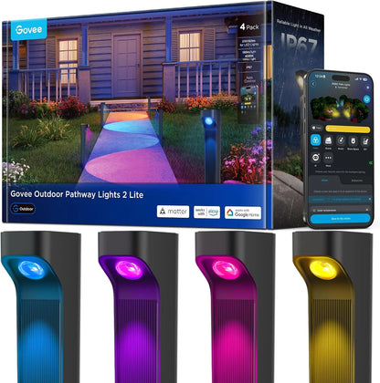 Govee Outdoor Pathway Lights 2 Lite, 8 Pack, 190 Lumens, IP67 Waterproof