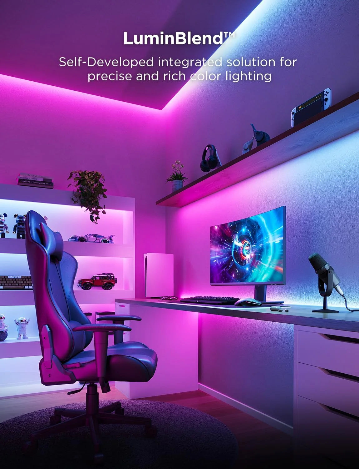 Govee RGBWWIC LED Strip Light 2 Pro 6.56ft, Smart Control, APP, WiFi