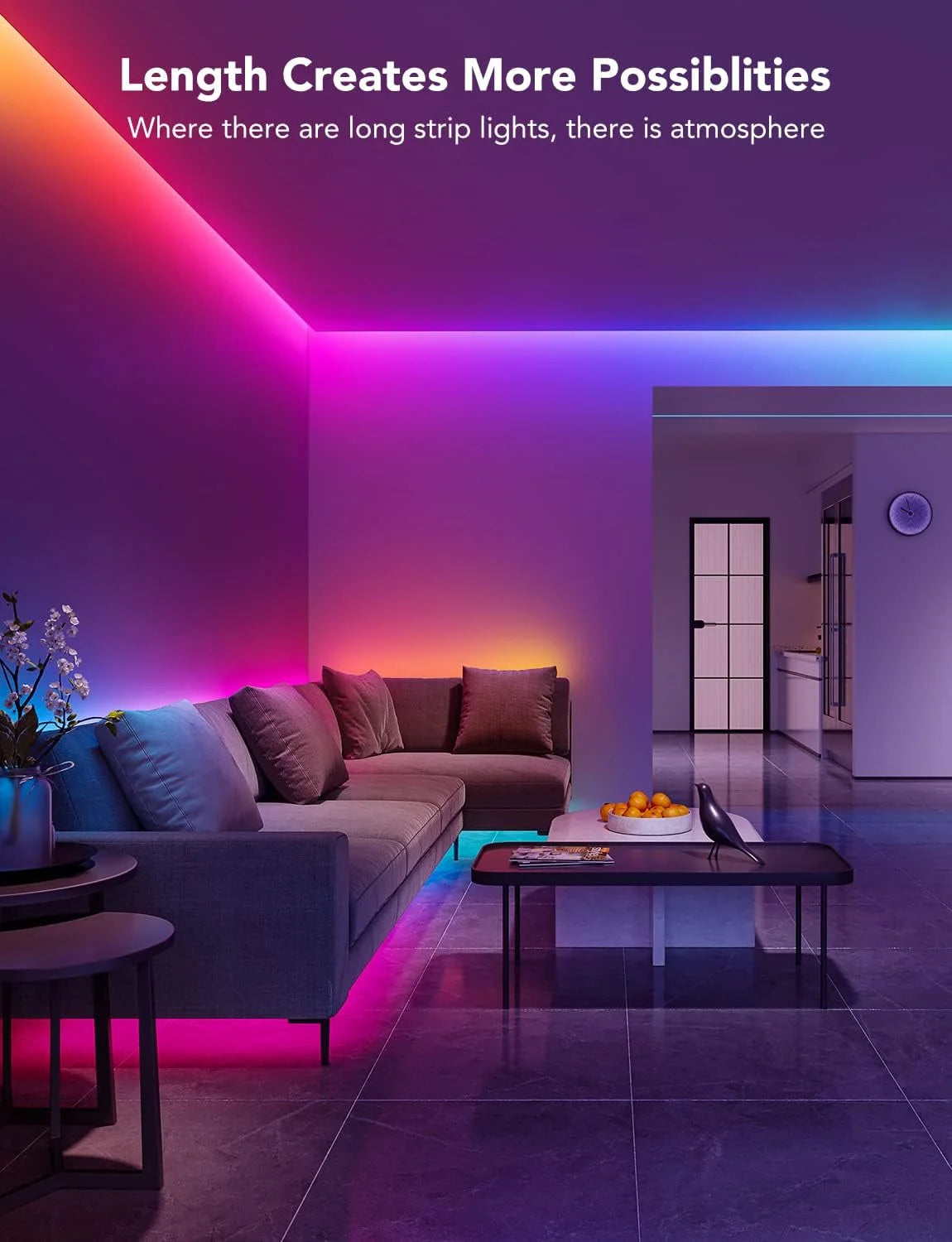 Govee 16.4ft RGBIC LED Strip Lights, LED Lights for Bedroom, APP Control