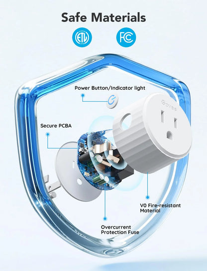 Govee Smart Plug, WiFi Outlet Compatible with Alexa & Google Assts, 1 pcs
