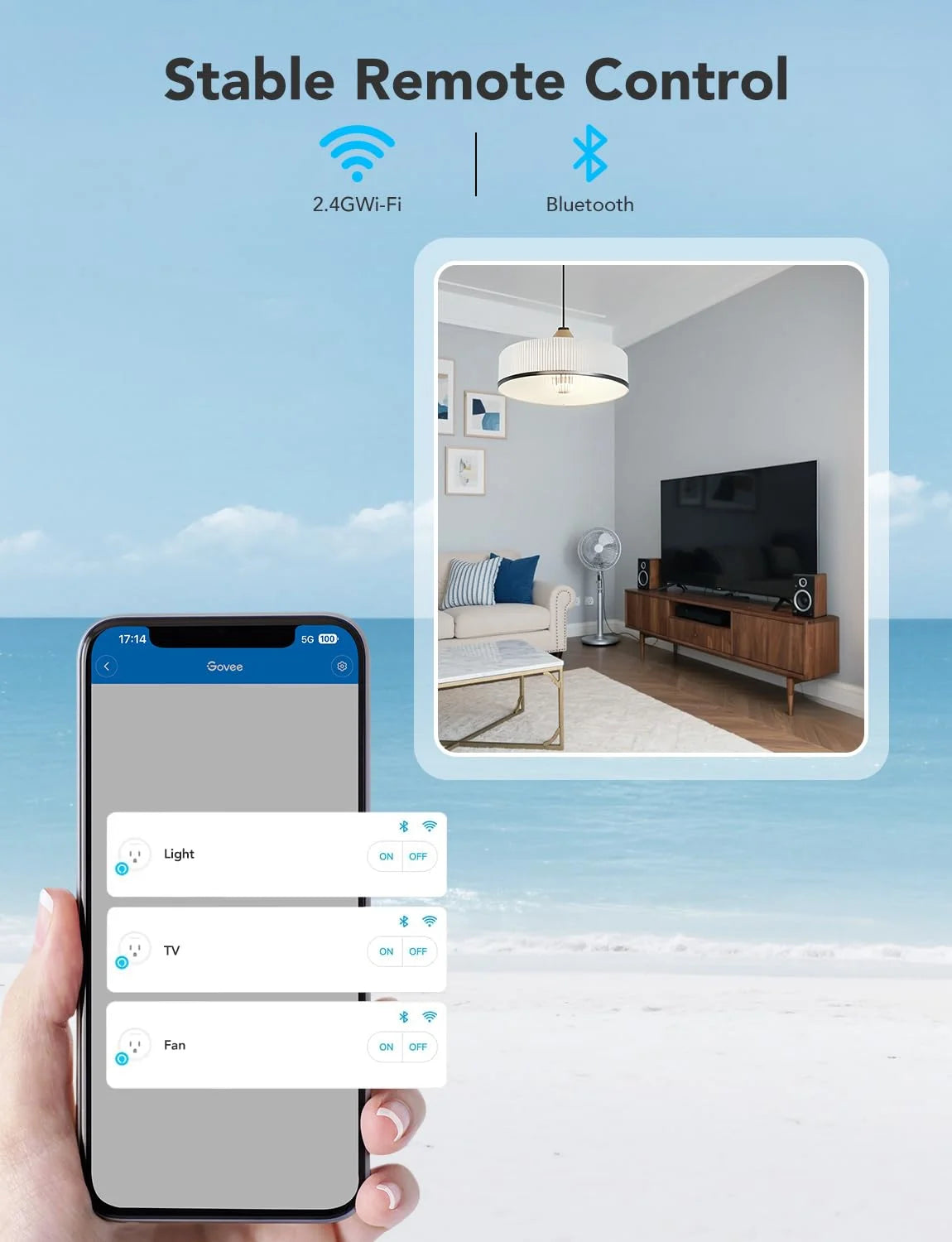 Govee Smart Plug, WiFi Outlet Compatible with Alexa & Google Assts, 1 pcs