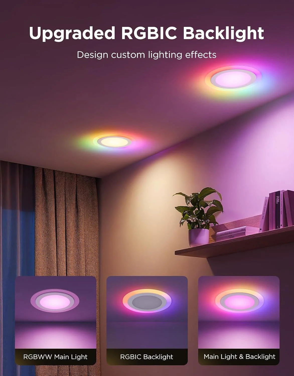 Govee Smart Recessed Lighting 6 Inch, LED Recessed Light 1100LM, 6 Pack