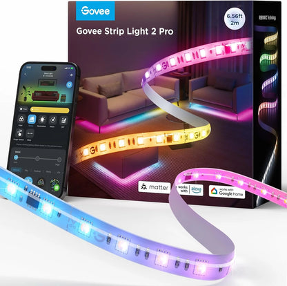 Govee RGBWWIC LED Strip Light 2 Pro 6.56ft, Smart Control, APP, WiFi