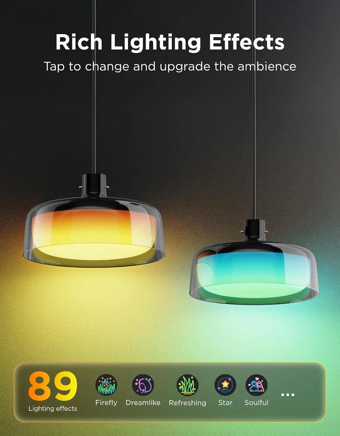 Govee Pendant Lights for Kitchen Island, Three-Layer RGBIC Smart Lighting