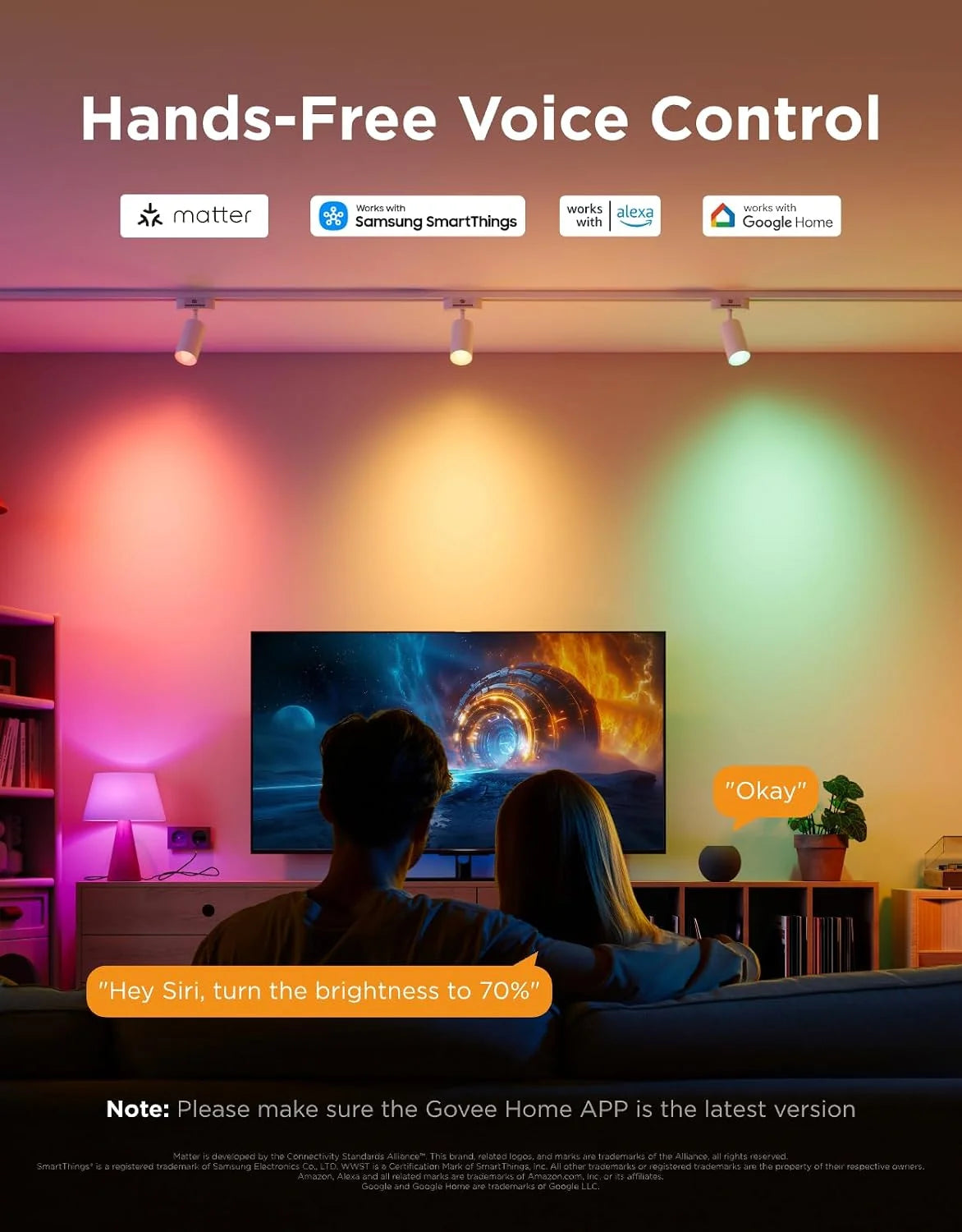 Govee Smart E12 Led Bulb, RGBWW Color Changing, 2.4GHz Only, 450 LM, 6 Pack