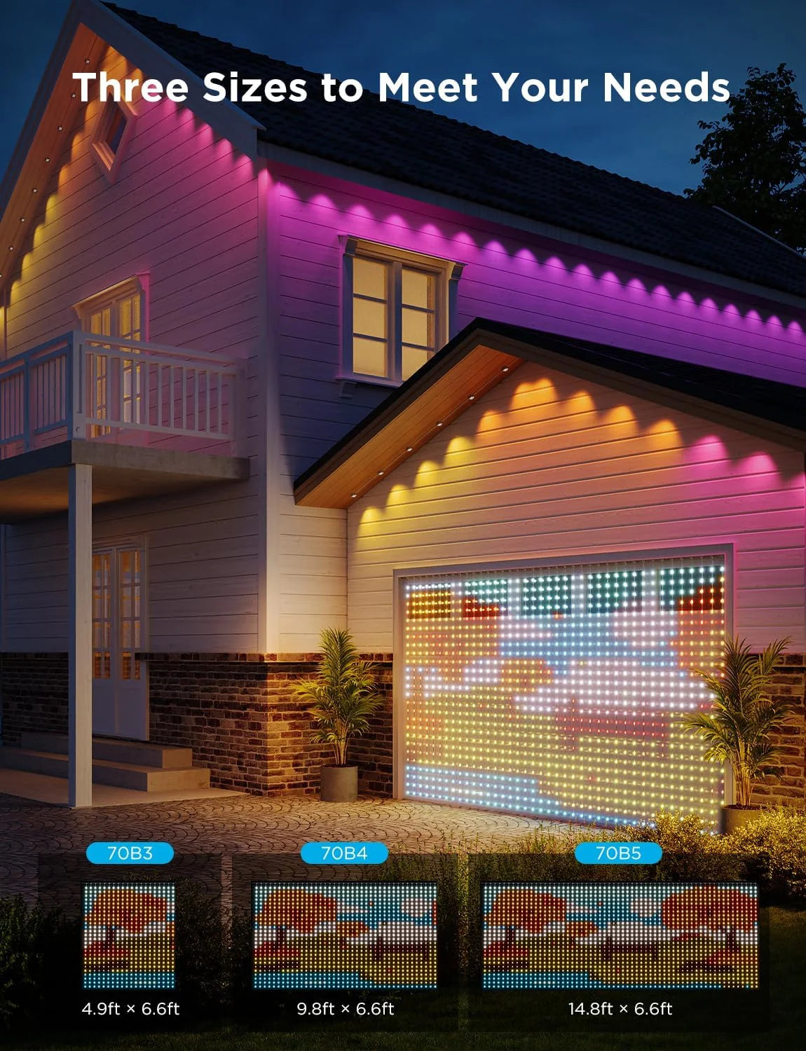 Govee Smart Curtain Lights 2, 1560 LEDs, 14.8×6.6ft for Indoor Decor