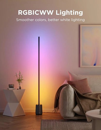 Govee Floor Lamp 3 Lite, Smart RGBIC LED Corner Lamp for Bedroom