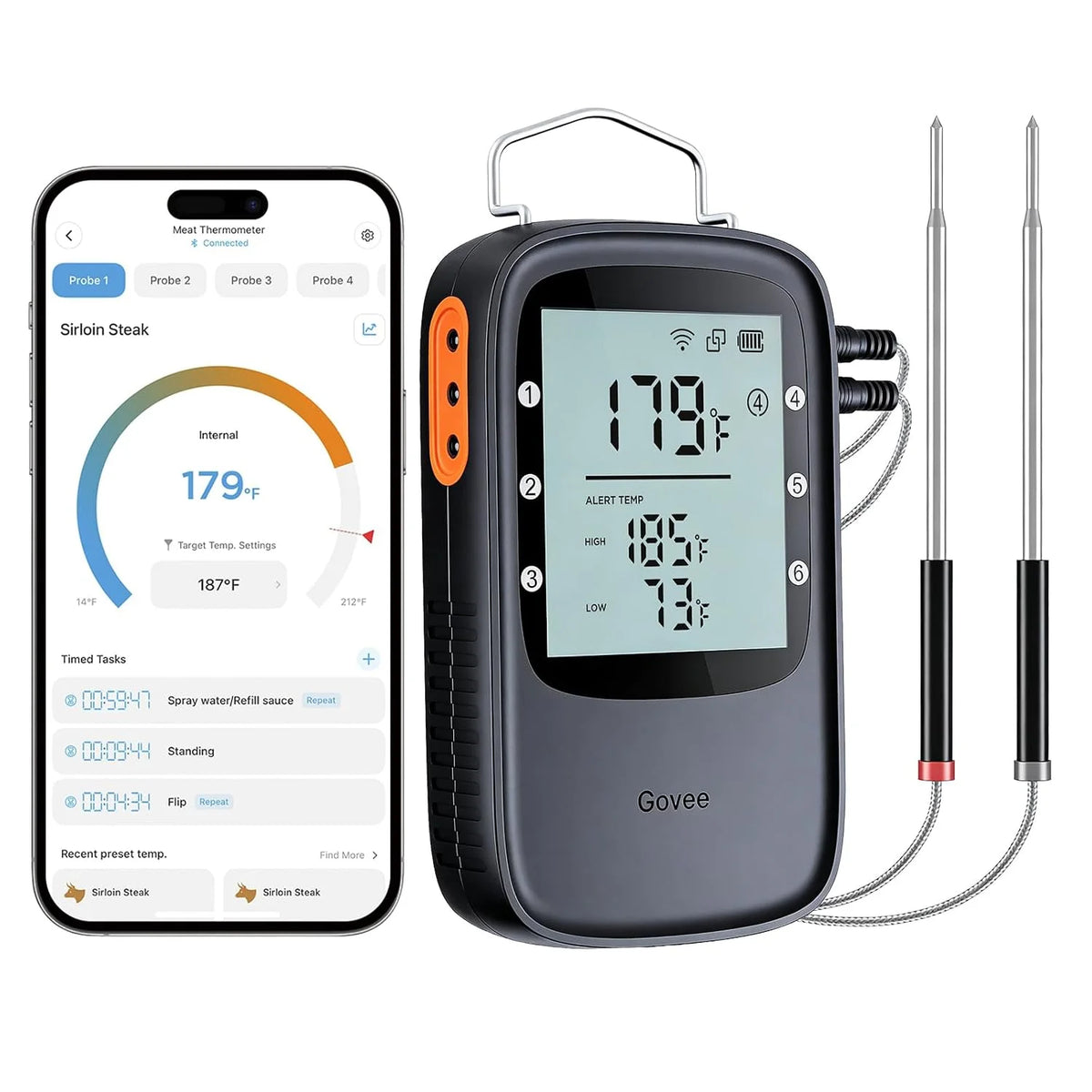 Govee Bluetooth Meat Thermometer Digital with App Alerts and Timer Mode
