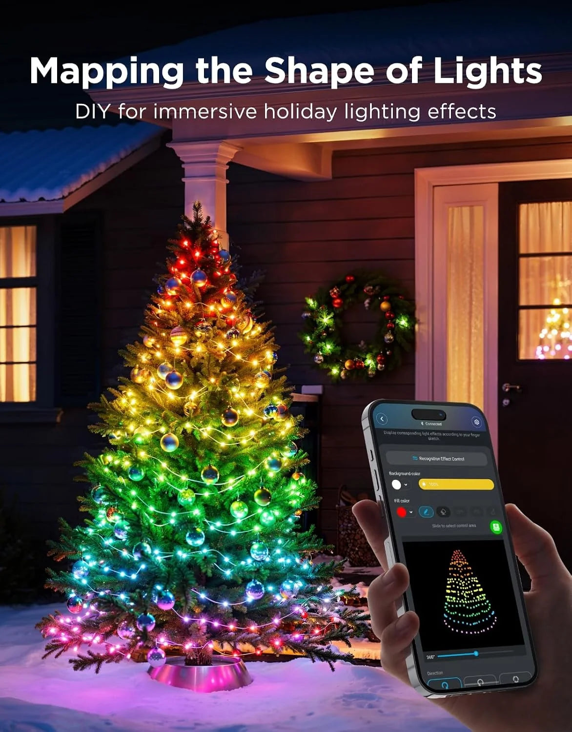 Govee Christmas Lights 2, 164FT 500LEDs String Lights for Decor, Green Wire