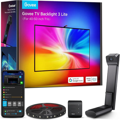 Govee TV Backlight 3 Lite, 16.4ft LED Strip Lights Sync with 75-85 Inch TVs