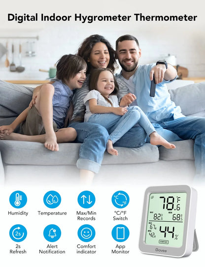 Govee Indoor Hygrometer Thermometer 3Pack H5075 with Bluetooth App Control