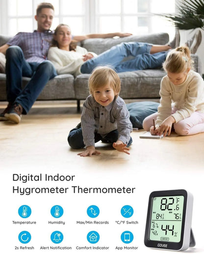 Govee Indoor Hygrometer Thermometer 3Pack H5075 with Bluetooth App Control