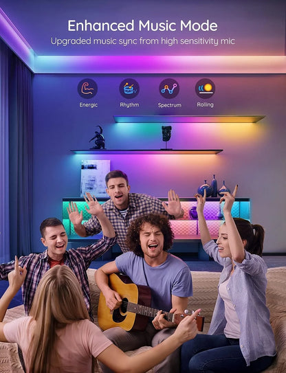 Govee 65.6ft RGBIC LED Strip Lights, Work with Alexa and Google Assistant
