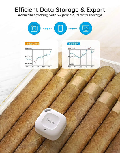 Govee Smart Bluetooth Thermometer Hygrometer H5074, Mini Humidity Sensor