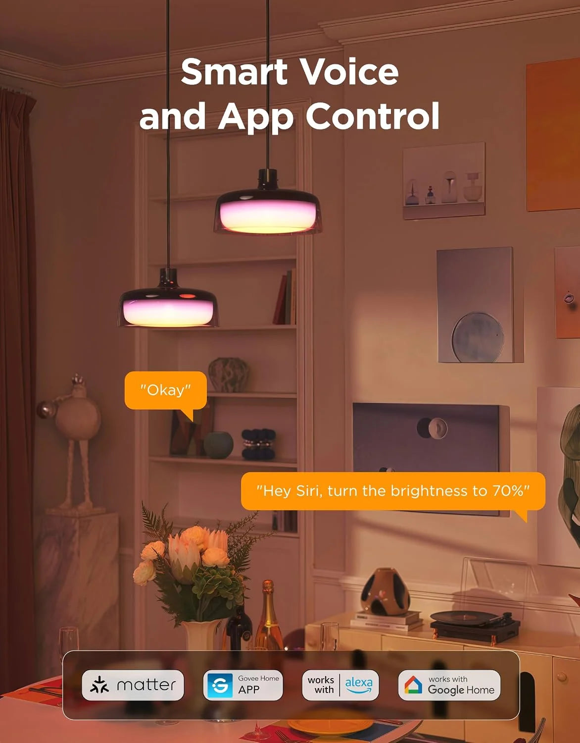 Govee Pendant Lights for Kitchen Island, Three-Layer RGBIC Smart Lighting