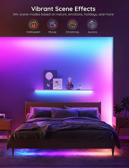 Govee 65.6ft RGBIC LED Strip Lights, Work with Alexa and Google Assistant