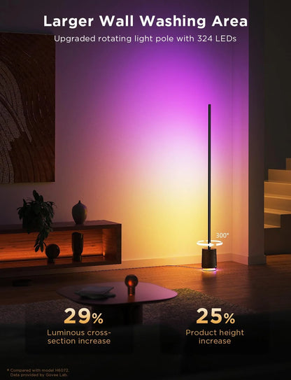 Govee Floor Lamp Pro with Bluetooth Speaker and White Noise