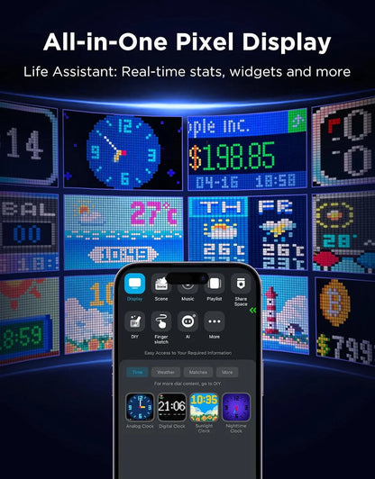 Govee x PAC-MAN Gaming Pixel Light, LED Panel with Real-time Info Display