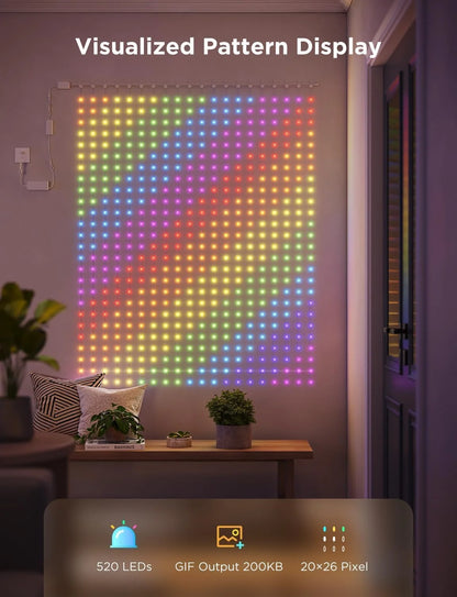 Govee Smart Curtain Lights 2, 1560 LEDs, 14.8×6.6ft for Indoor Decor