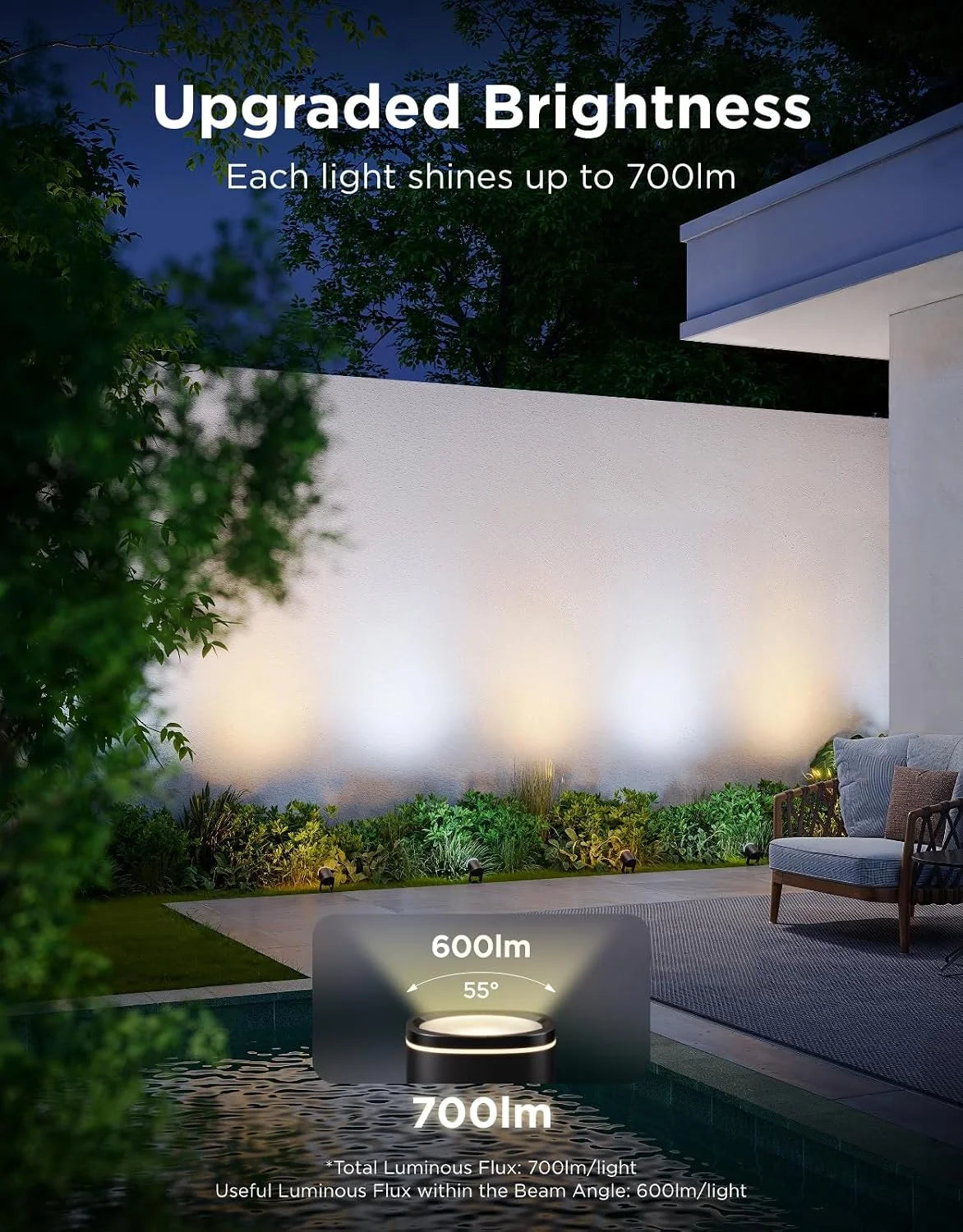Govee Outdoor Spot Lights 2, IP67 Waterproof Spotlights, RGBWIC, 4 Pack