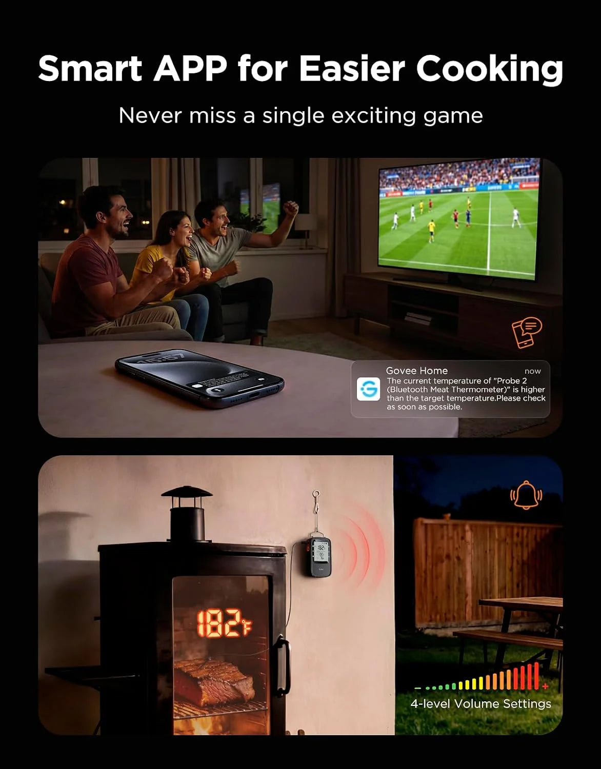 Govee Bluetooth Meat Thermometer Digital with App Alerts and Timer Mode