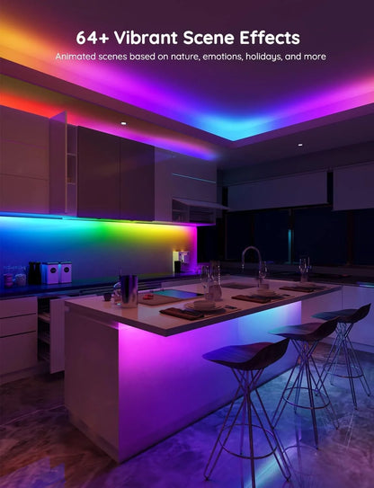 Govee 65.6ft RGBIC LED Strip Lights, Work with Alexa and Google Assistant