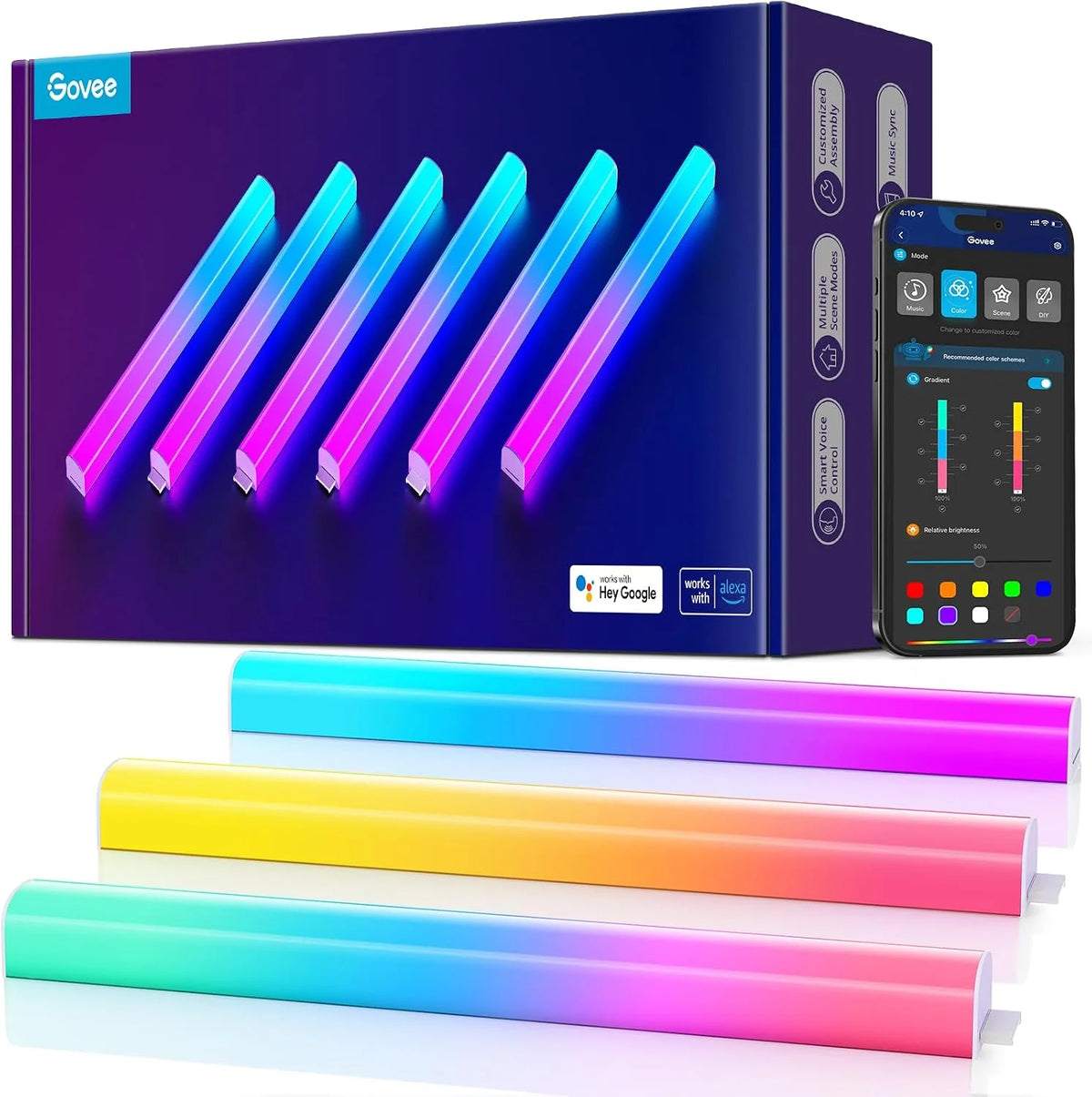 Govee Glide Wall Lights, Smart Gaming Light Bar, Works with SmartThings