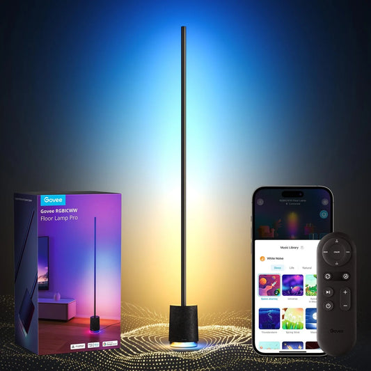 Govee Floor Lamp Pro with Bluetooth Speaker and White Noise