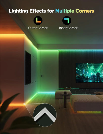 Govee RGBIC LED Strip Lights 16.4ft with Covers,Smart Control, APP, WiFi