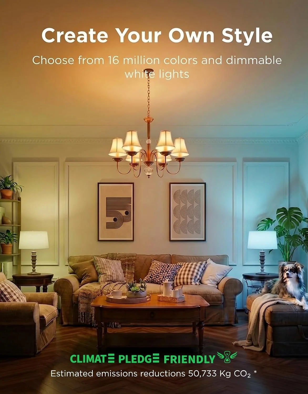 Govee Smart E12 Led Bulb, RGBWW Color Changing, 2.4GHz Only, 450 LM, 6 Pack