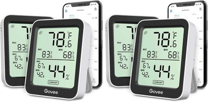 Govee Indoor Hygrometer Thermometer 3Pack H5075 with Bluetooth App Control