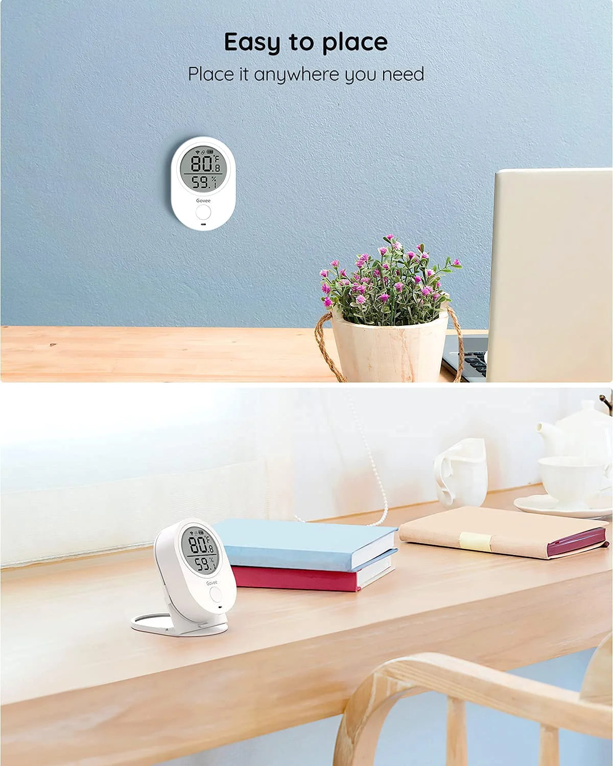Govee Smart WiFi Thermometer Hygrometer H5051 Indoor with LCD & App Alert