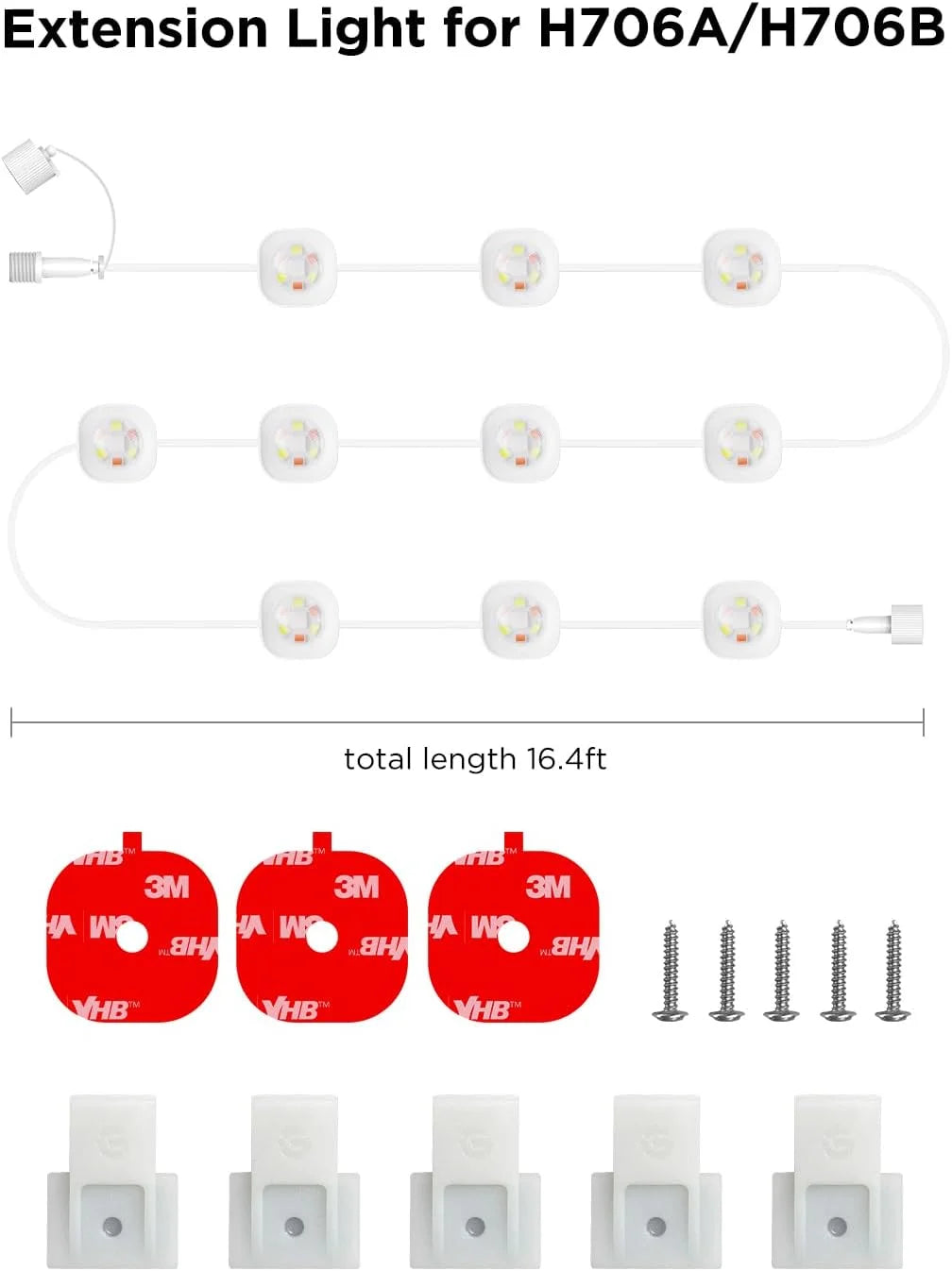 Govee 16.4ft Extension Lights Parts for Permanent Outdoor Lights Pro, Black
