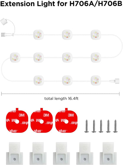 Govee 16.4ft Extension Lights Parts for Permanent Outdoor Lights Pro, Black