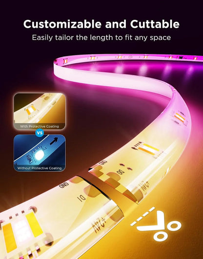 Govee LED Strip Light 2, 65.6ft, RGBWWIC, 1000K to 10000K White Light, WiFi