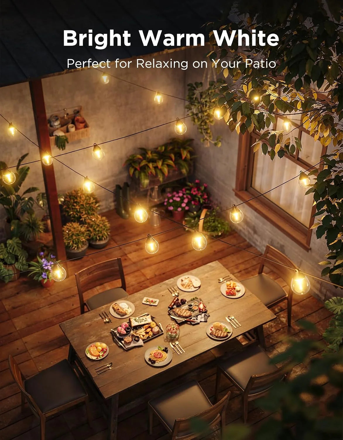 Govee Clear Bulb Outdoor String Lights, 96ft IP67 Patio & Backyard Lights