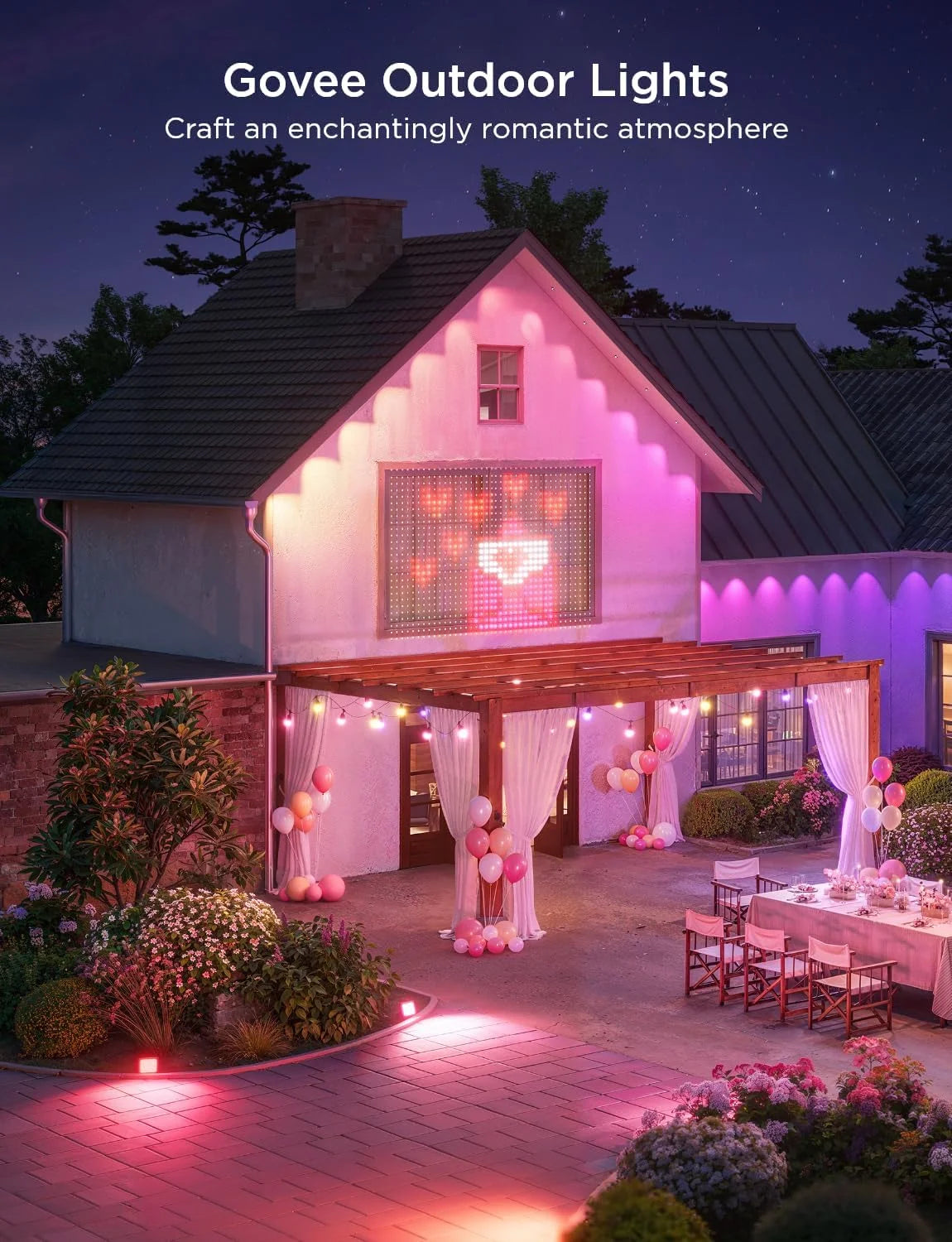 Govee Permanent Outdoor Lights 2, 100ft RGBIC Outdoor Lights with 100 Modes