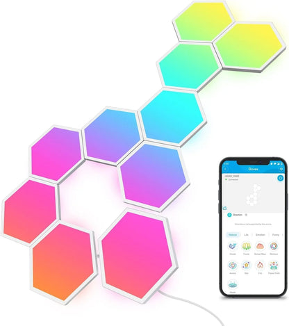 Govee Glide Hexa Light Panels, RGBIC Hexagon LED Wall Lights, Wi-Fi Smart Home Creative Wall Lights with Music Sync, Compatible with Alexa Google Assistant for Indoor Gaming Decor, 20 Pack
