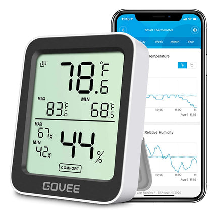 Govee Indoor Hygrometer Thermometer 3Pack H5075 with Bluetooth App Control