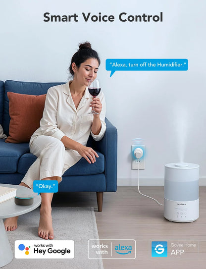 Govee Smart Plug, WiFi Outlet Compatible with Alexa & Google Assts, 1 pcs