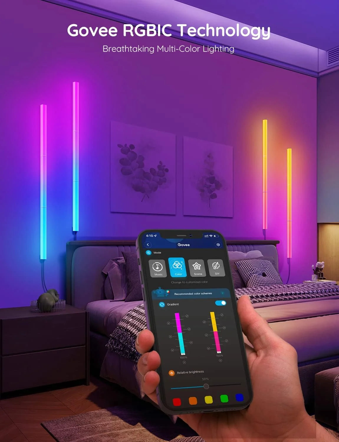 Govee Glide Wall Lights, Smart Gaming Light Bar, Works with SmartThings