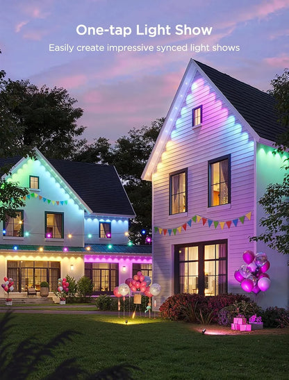 Govee Permanent Outdoor Lights 2, 100ft RGBIC Outdoor Lights with 100 Modes