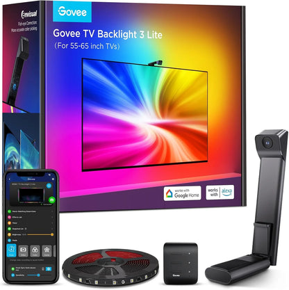 Govee TV Backlight 3 Lite, 16.4ft LED Strip Lights Sync with 75-85 Inch TVs