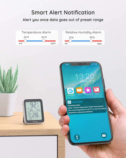 Govee Indoor Hygrometer Thermometer 3Pack H5075 with Bluetooth App Control