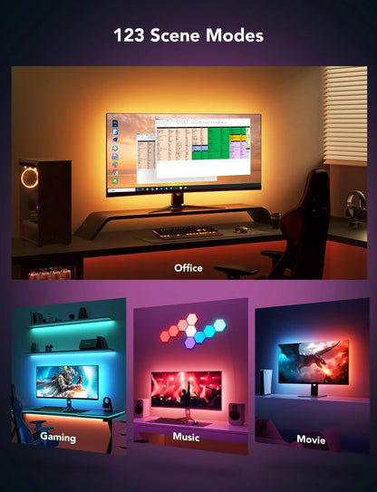 Govee Gaming Light for Monitor G1, RGBIC LED Backlight for 27-34 Inch PC