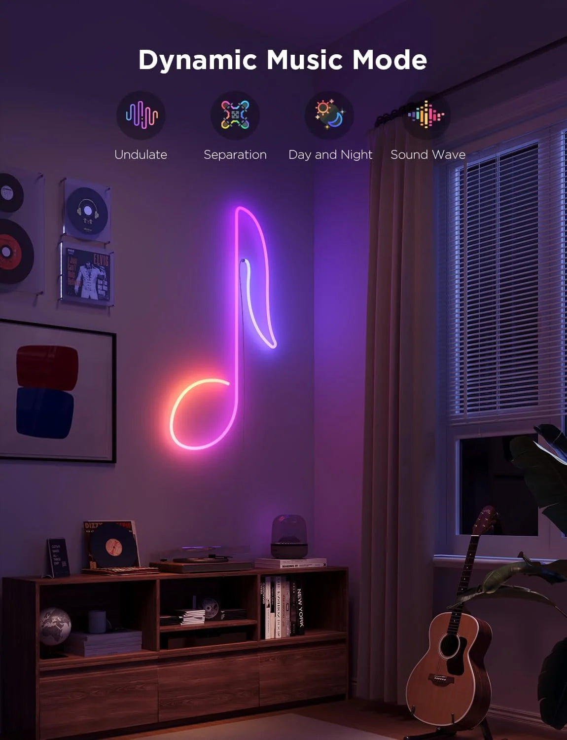 Govee RGBIC Neon Lights 16.4ft Works with Matter, Alexa, Google Assistant