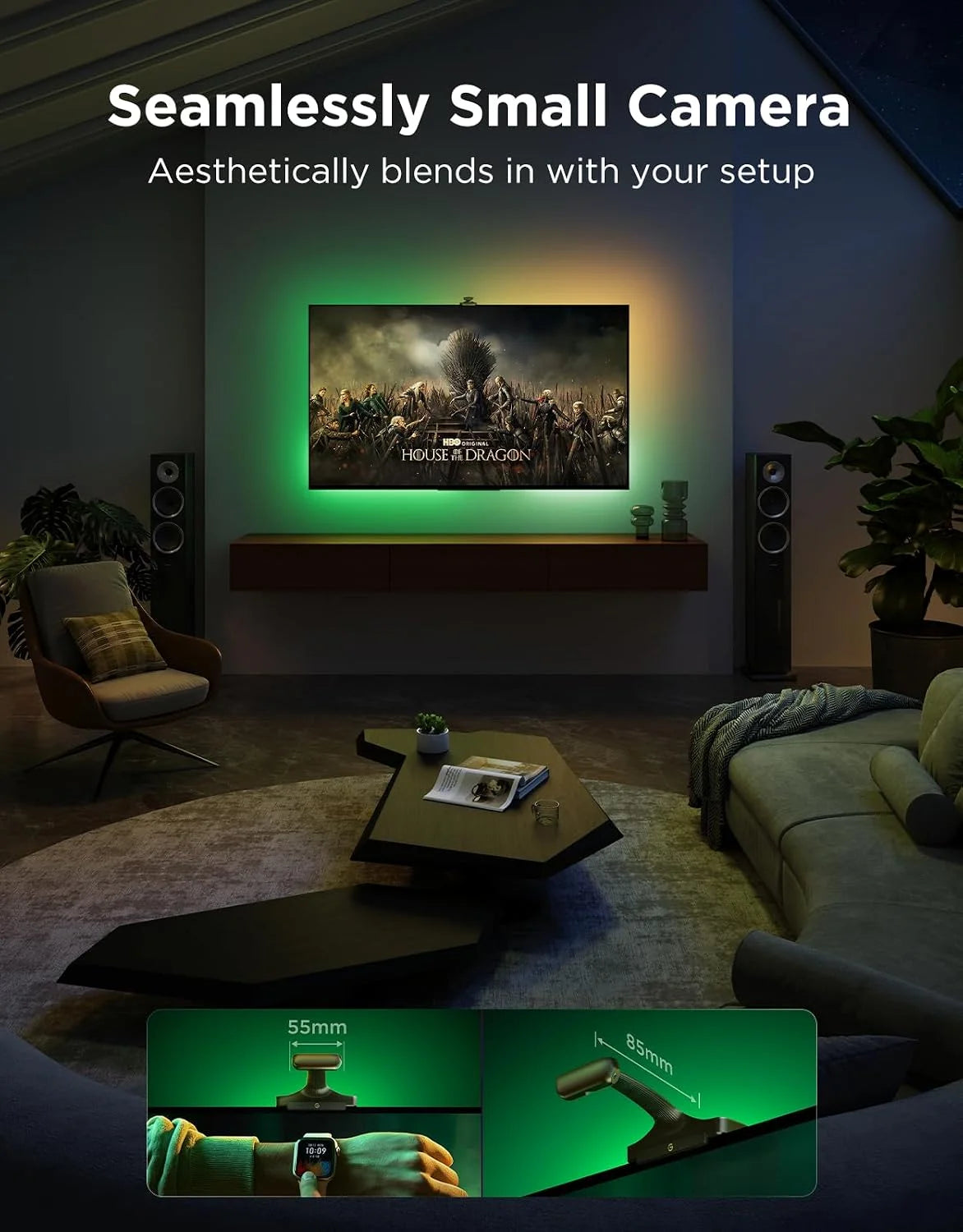 Govee TV Backlight 3 Pro with HDR Triple Camera, Sync to 75-85 Inch Screen