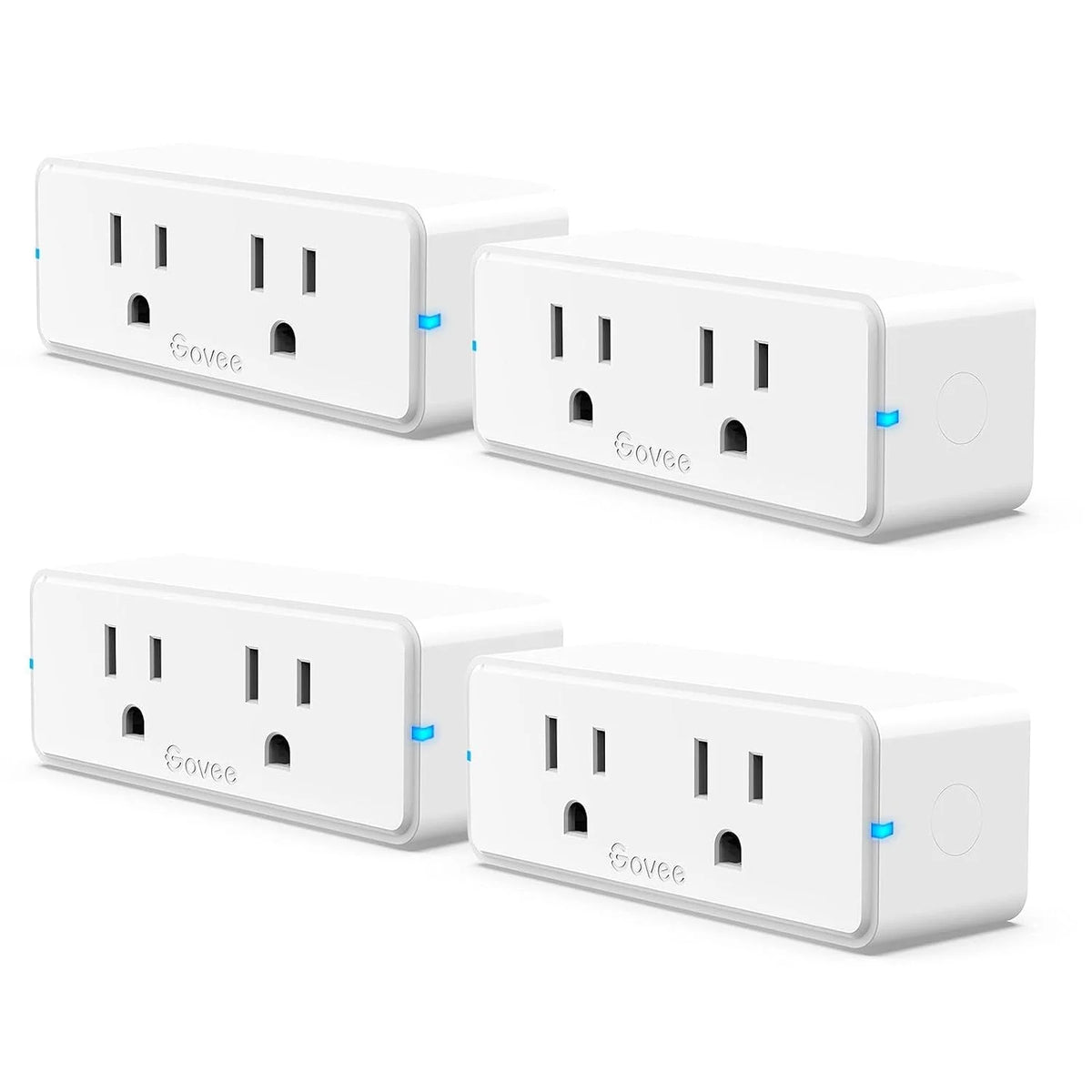 Govee Dual Smart Plug 2 Pack, 15A WiFi Bluetooth Outlet, 2-in-1 Design